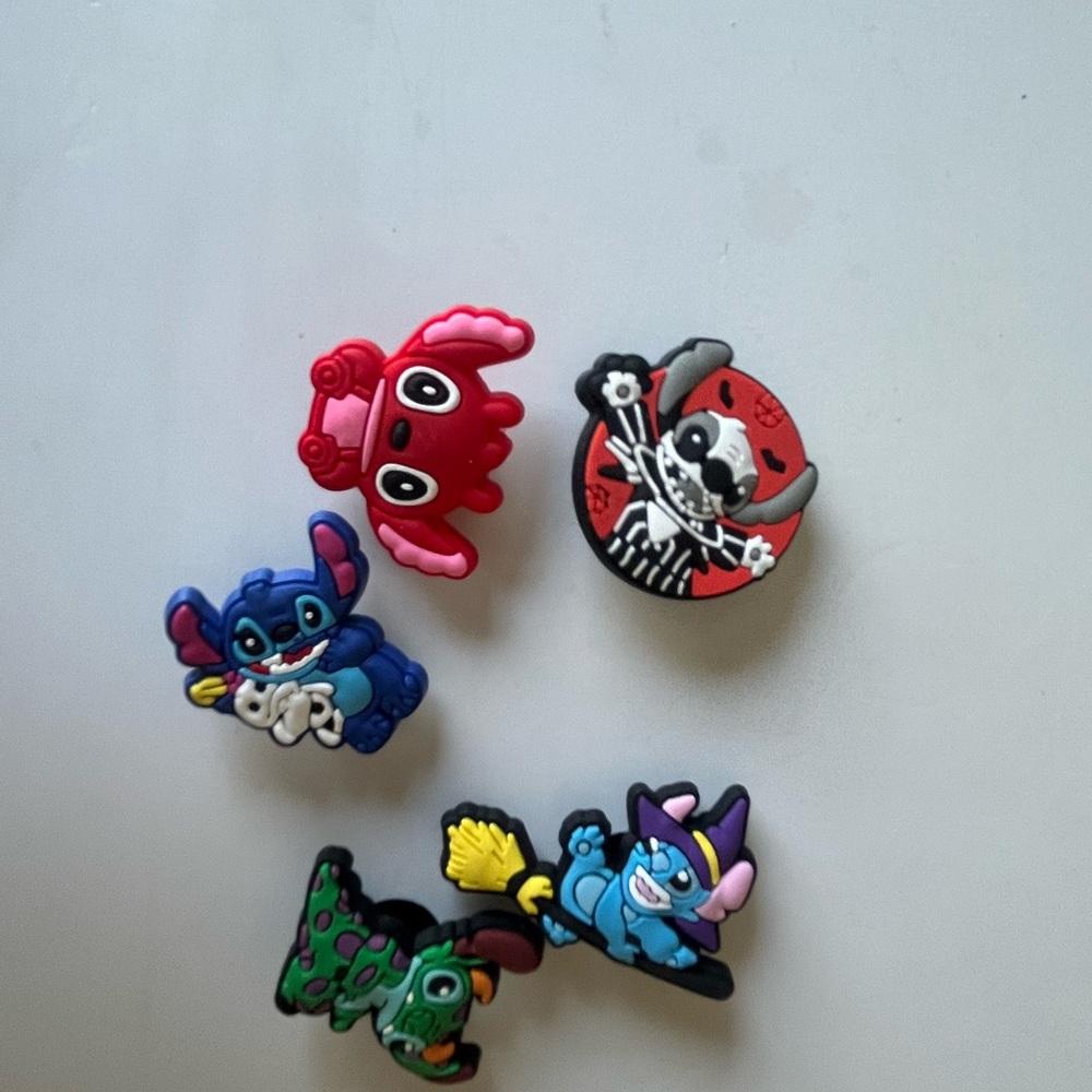 Disney Cartoon Shoe Charms - Blue, Red, Black, Green, Purple